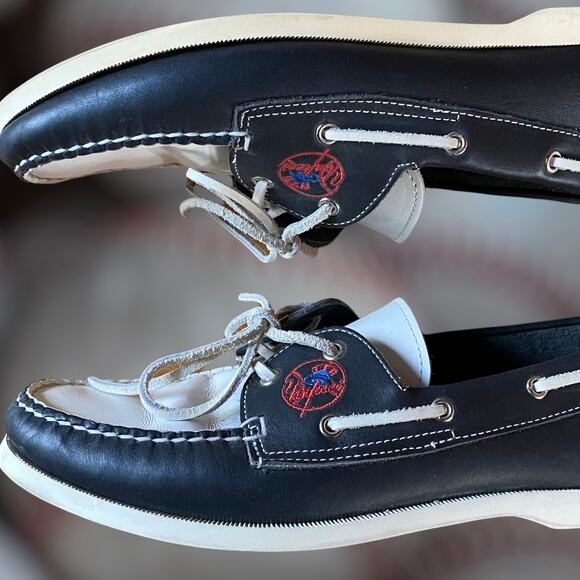 AE by Allen Edmonds MLB Team New York Yankees Boat Shoes Men's Sz 9 - Picture 10 of 10